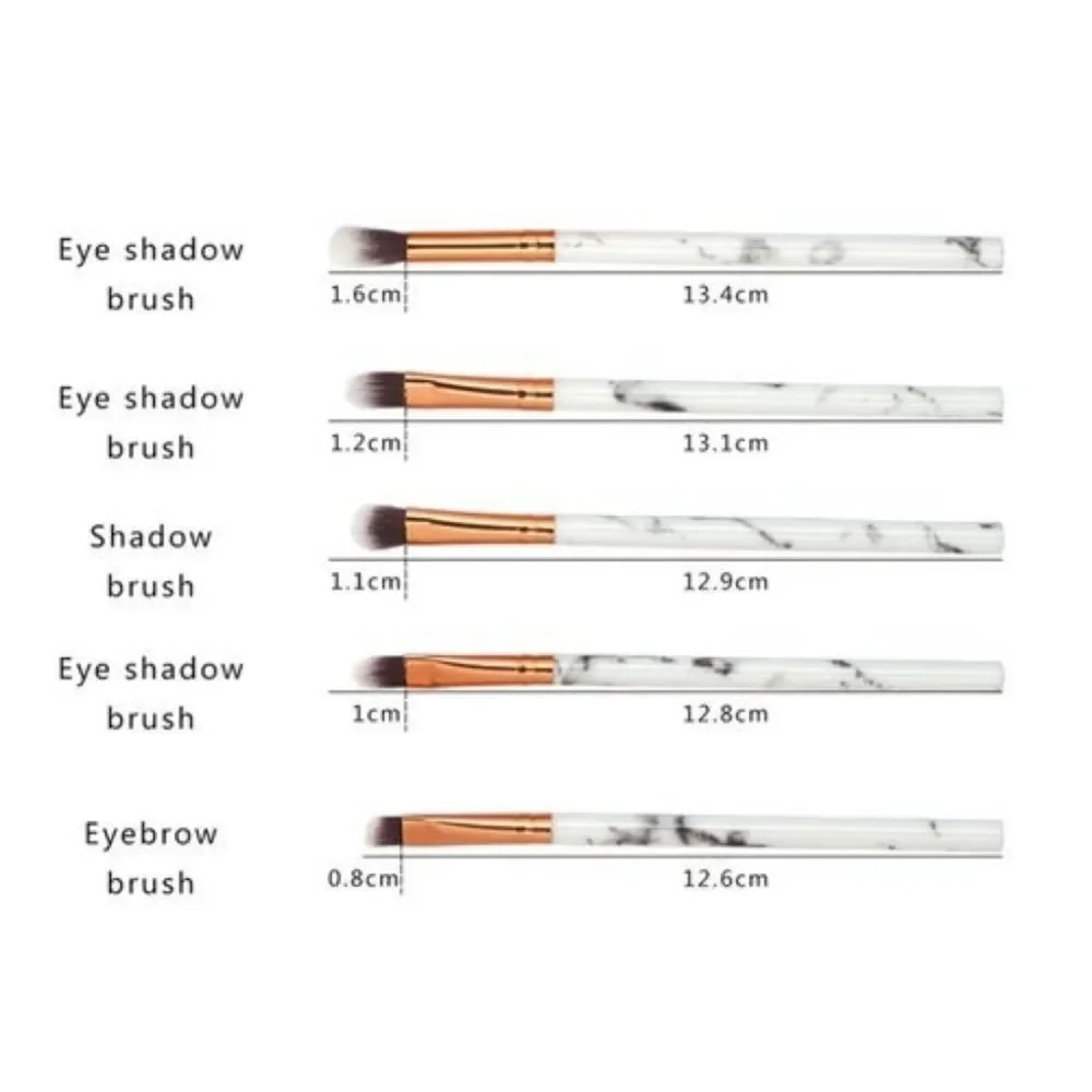 Makeup Brushes 10pc Marble Texture